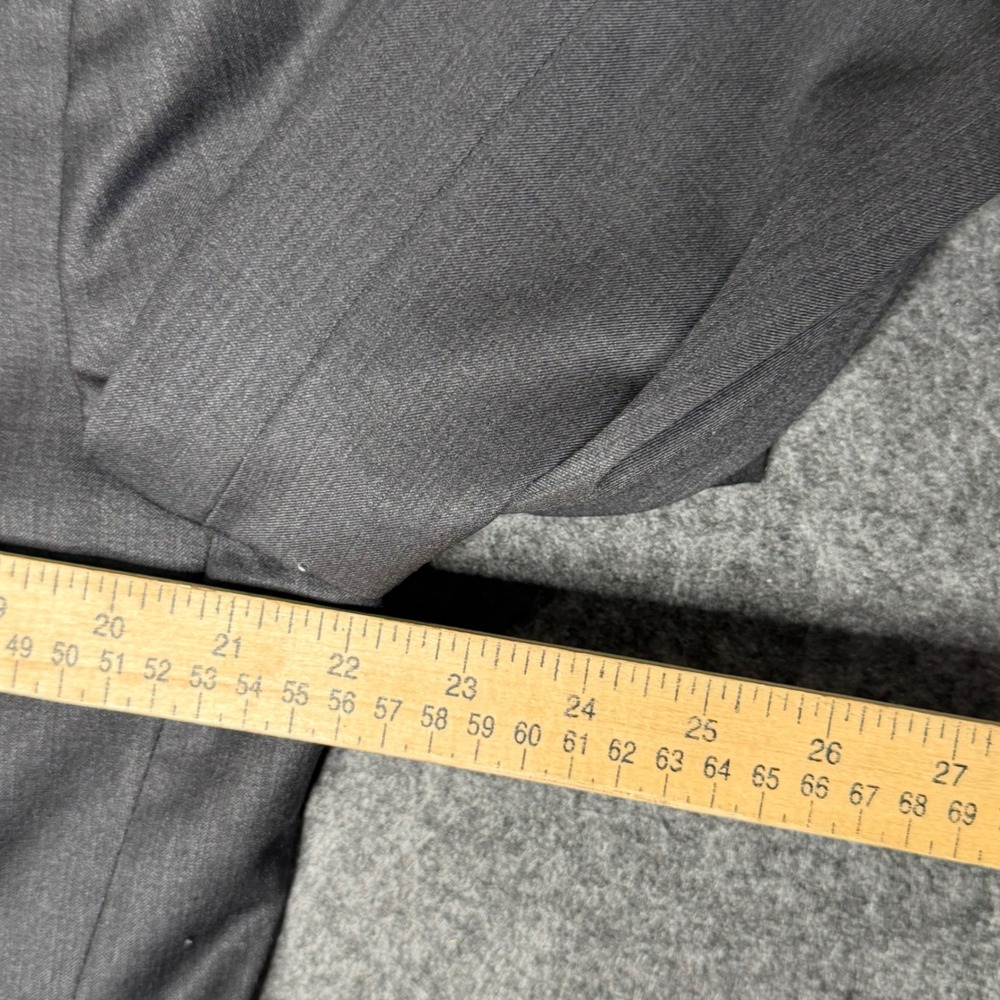 Mens Grey 100% Wool 2 Button Suit Set 42R W36 Made in USA 3510/2FP - Picture 6 of 16